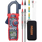 AstroAI Inrush Digital Clamp Meter Multimeter 1000A TRMS 6000 Counts, Amp Voltage Tester with VFD, LOZ Mode; Measures AC/DC Current Voltage Temperature Resistance Capacitance Frequency Continuity NCV
