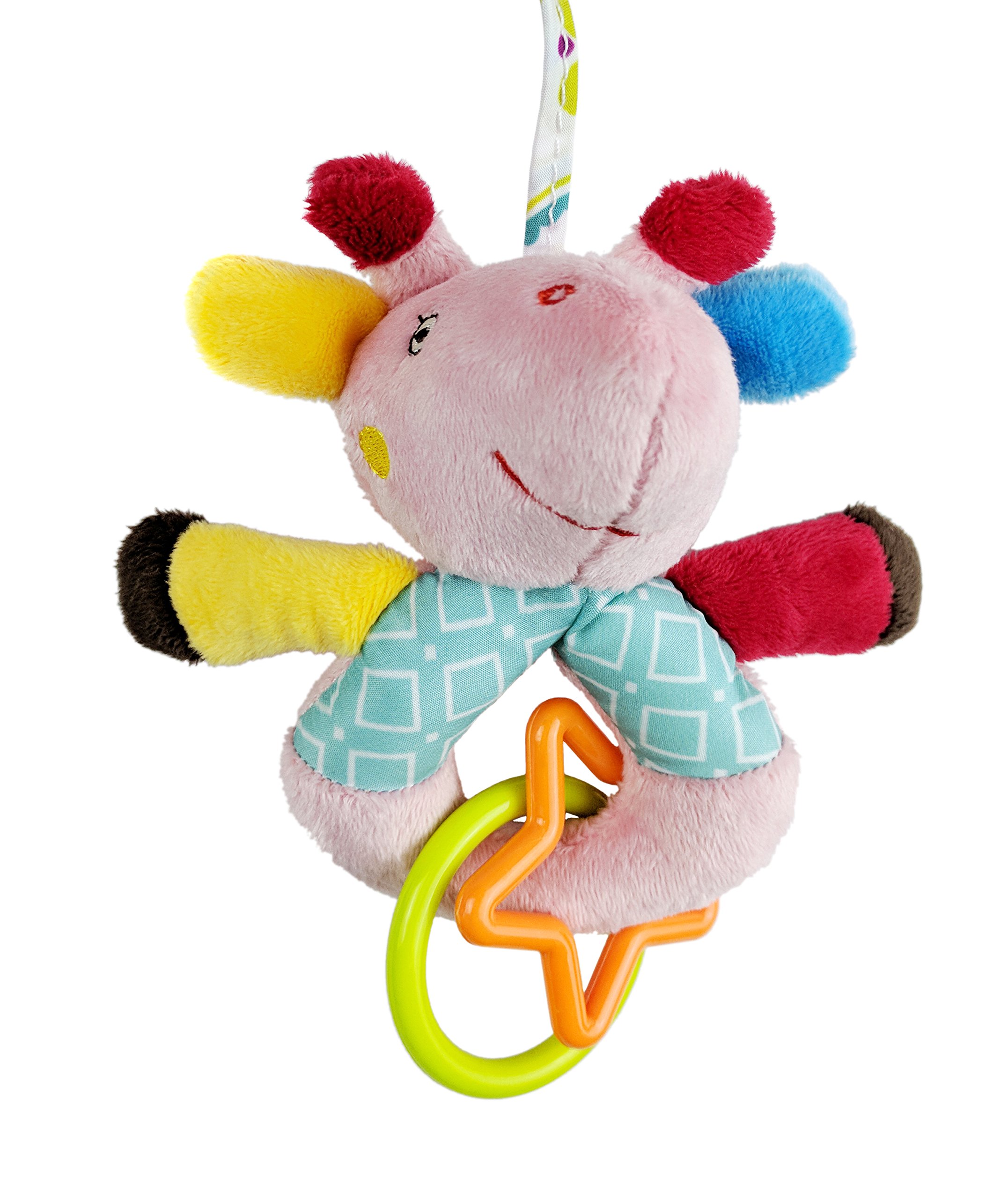 Multi-function Infant Baby Activity Plush Hanging Spiral Bed & Stroller Toy & Travel crib Activity Toy