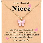 Kidbbi Beautiful Butterfly Necklace Gifts – Jewelry for Granddaughter, Daughter, Niece, Sisters from Mom or Grandma for Birthday, Christmas, Valentines
