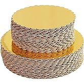 ONE MORE [30pcs] 6" Gold Cakeboard Round,Disposable Cake Circle Base Boards Cake Plate Round Coated Circle Cakeboard Base 6inch,Pack of 30 (Gold, 30)