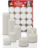 AR Bougies De Ménage Blanches Non Parfumées 13,5 Cm - 2 Paquets De