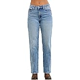 Judy Blue Mid Rise Light Wash Rigid Magic Straight, Inseam 32"