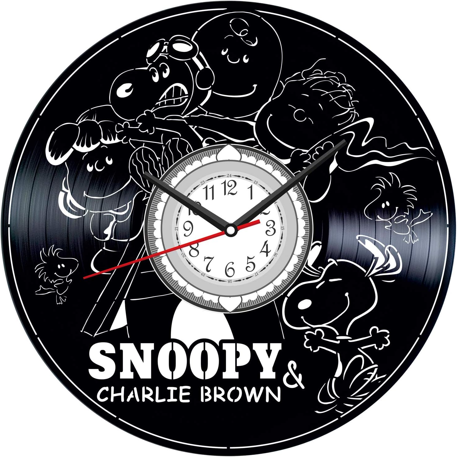 Snoopy and Charlie Brown Vintage Vinyl Wall Clock Great