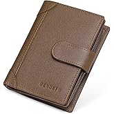 SENDEFN Men's Wallet Genuine Leather Bifold RFID Blocking Wallets for Men Credit Card Holder with Coin Pocket