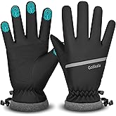 GoSkala Winter Gloves Men Women,Waterproof Windproof Touchscreen Thermal for Cold Weather Outdoor Running Cycling Hiking