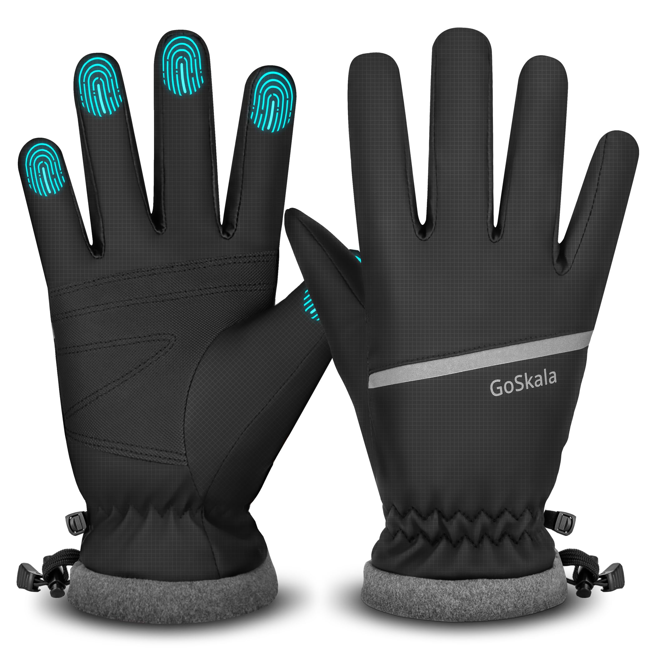 Photo 1 of *MINOR DAMAGE - USED*
GoSkala Winter Gloves Men Women,Waterproof Windproof Touchscreen Thermal for Cold Weather Outdoor Running Cycling Hiking
