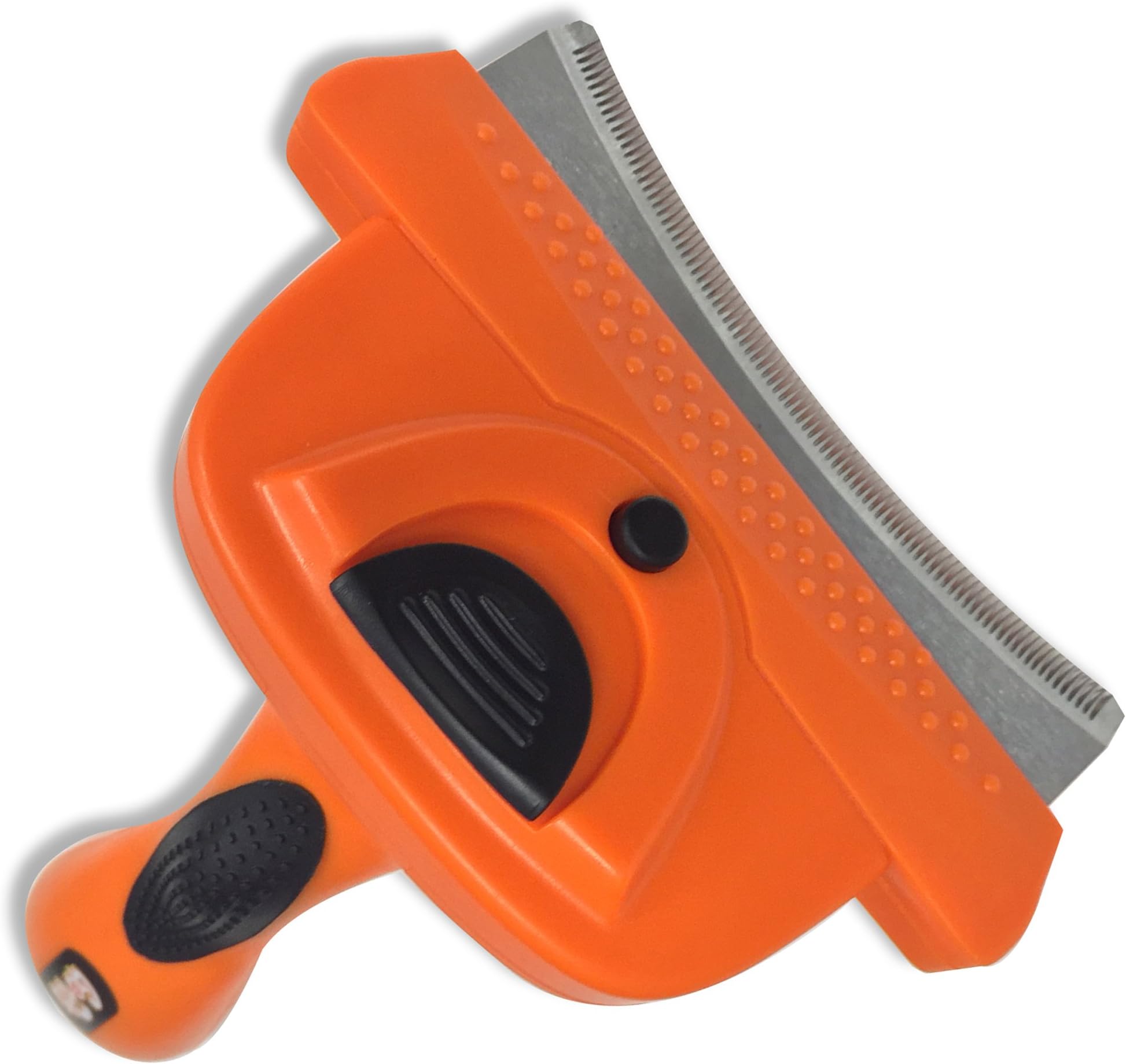 GoPets Deshedding Tool for Dogs and Cats - Self Cleaning Curved Comb Grooming Brush Reduces Shedding 95%