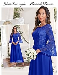 Wedtrend Women's Cocktail Dress Floral Lace Chiffon