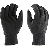 West Chester 750 Brown Jersey Gloves – [Pack of 12] Large, Standard Weight Poly/Cotton, Knit Wrist, Clute Cut, Straight Thumb
