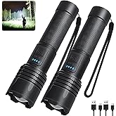 LED Flashlight Rechargeable, Brightest Flashlights 990000 High Lumens with 3 Modes, IPX6 Waterproof Super Bright Flash Light,