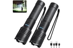 LED Flashlight Rechargeable, Brightest Flashlights 990000 High Lumens with 3 Modes, IPX6 Waterproof Super Bright Flash Light,