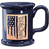 Old Southern Brass 16 Ounce Handmade Ceramic Coffee Mug - Embossed We The People American Flag - American Owned & Operated Company
