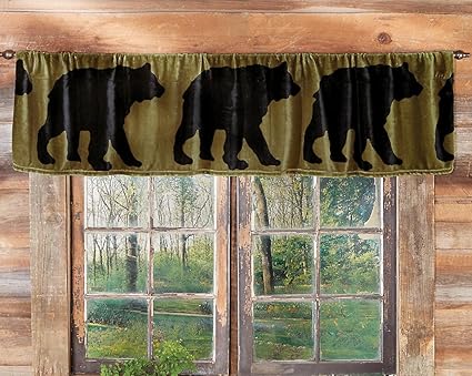 Amazon Com Black Forest Decor Bear Cabin Plush Valance Toys Games