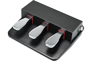 VOROLE Three Piano Pedal, Digital Keyboard Piano Pedal with Sustain Pedal, 3 Pedal Unit Compatible with Yamaha P125 P121 P515 P128 DGX670 Electric Piano