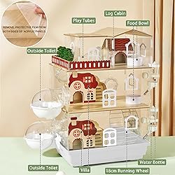 17 in 1 Clear Acrylic Hamster Cage with All