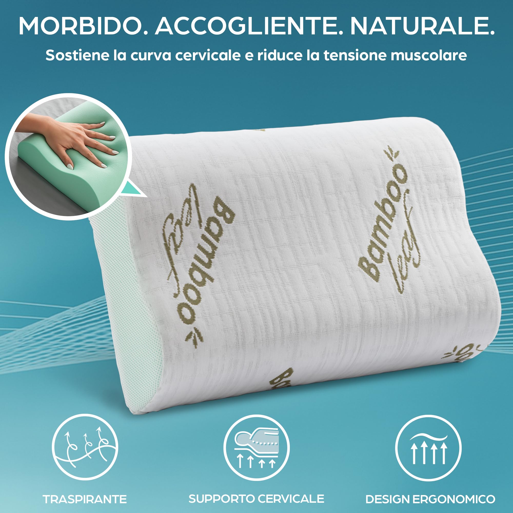 Cuscino Memory Foam Doppia Onda
