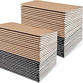 Oucaru 48PCS Pocket Notebook, 3.5" x 5.5", 2 Color, 52 Pages Blank Notebook Mini Notebook Journal, Small Notebook Memo Notepad for Students, Traveler, School Supplies