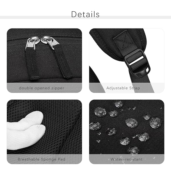 ECODUDO WATER RESISTENT BACKPACK FOR SCHOOL MEN AND WOMEN MULTI POCKETS COLLEGE BOOKBAG CASUAL TRAVEL DAYPACK (BLACK), EBDU2301