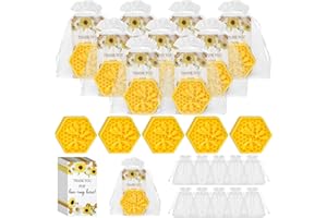 50 Set Bee Themed Baby Shower Party Favors Including Honeycomb Soap with Gift Bags Honey Soap Gift for Guest Gender Reveal Pa