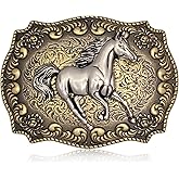 Btilasif Horse Belt Buckle,Long Horn Bull Western Cowboy Texas Rodeo Belt Buckle for Men Women