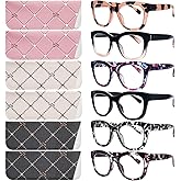 MAEOWN Oprah Style Reading Glasses for Women Blue Light Blocking 6 Pack Computer Readers Fashion Quality Eyeglasses