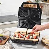 Salter Sandwich Toaster Non-Stick Deep Fill 4 Slice 1600W view 6