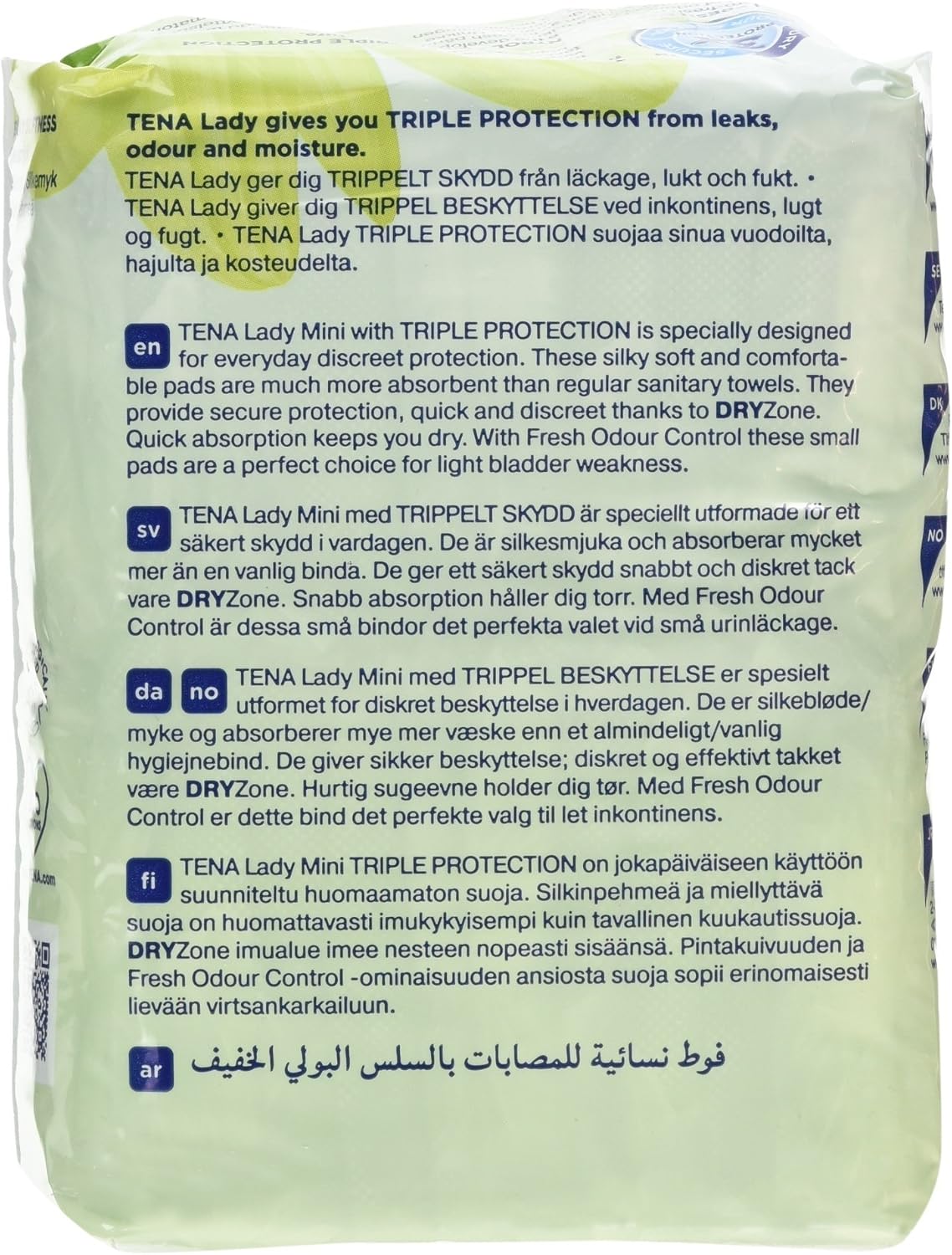 TENA Discreet Mini Incontinence Pads, 20 each, White, 20 Count (Pack of 1) - Image 3
