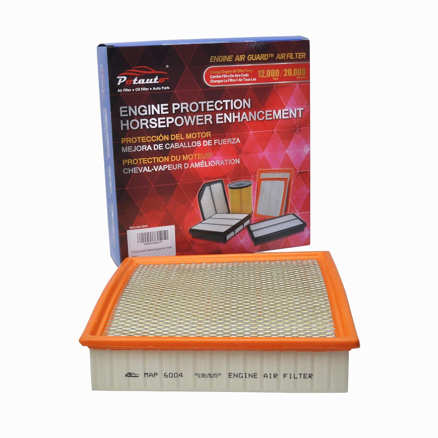 POTAUTO MAP 6004 (CA10262) Engine Air Guard Filter Replacement for FORD, EXPEDITION, F-150, F-250 SUPER DUTY, F-350, F-350 SUPER DUTY, F-450, F53, F-550, F650, F750, LINCOLN, NAVIGATOR