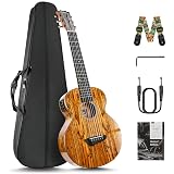 Caramel GEG95 Butterfly Bocote Glossy Guitalele | 30-inch Handmade Professional 6-String Acoustic & Electric Guitar Kit with Accessories for Travel