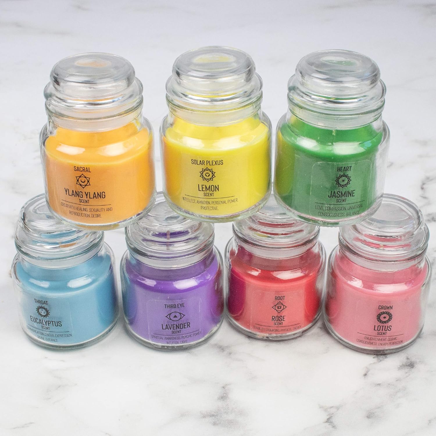 Myga Scented Candle, Heart Chakra Candle with Soy Wax & Essential Oil Blend, 100% Vegan and Eco-Friendly - Image 4