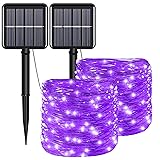 Solar Christmas Halloween String Lights Purple