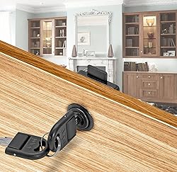 Jiozermi 2 Packs Drawer Lock with Keys, Desktop