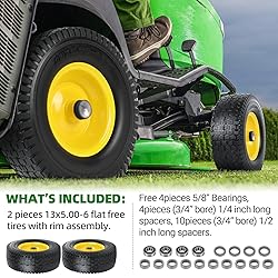 AR-PRO (2-Pack) 13x5.00-6 Flat Free Tire and Wheel