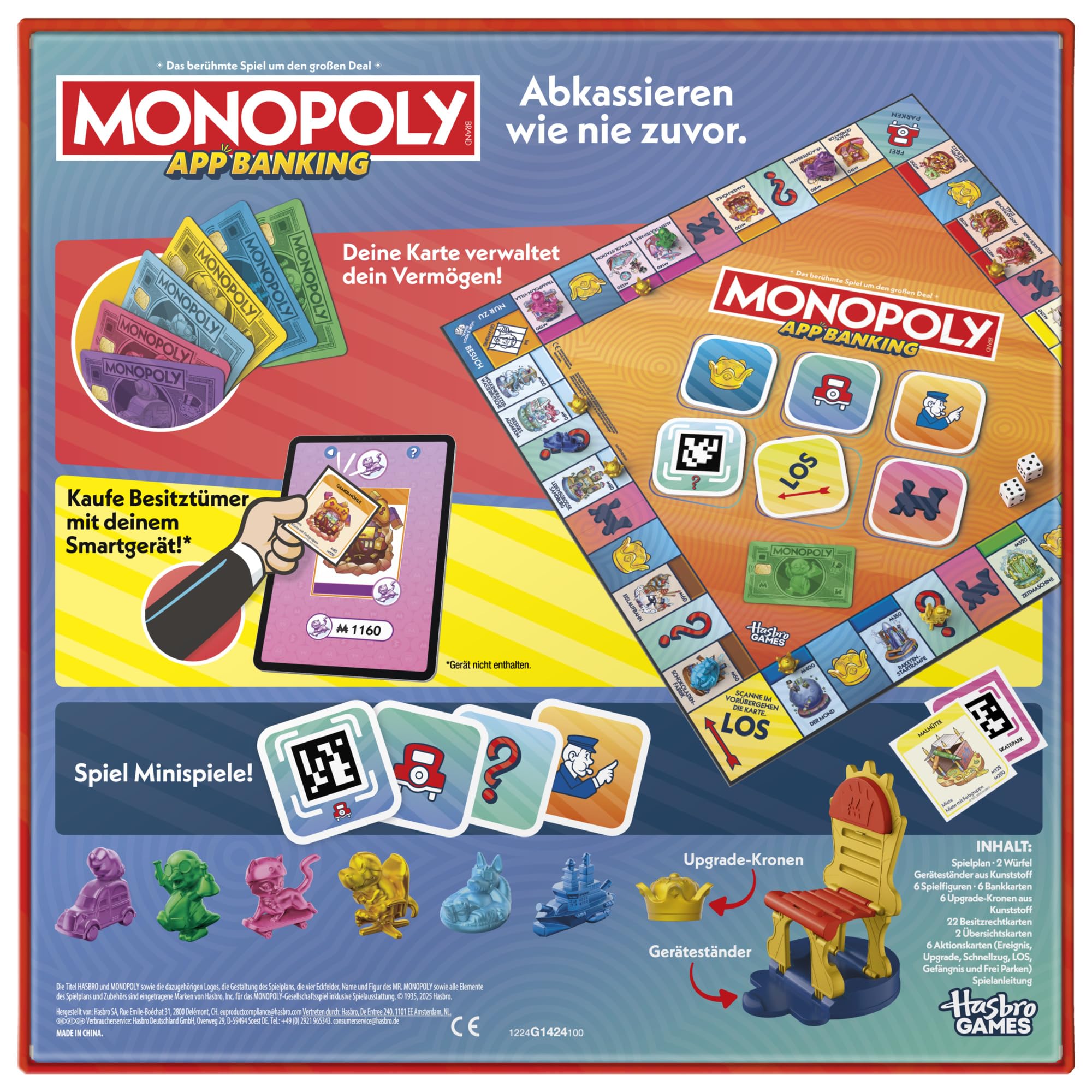 Monopoly App Banking Brettspiel - Deutsche Fassung, Moderne Version des Klassikers, elektronisches Spiel für Kinder ab 8 Jahren, für 2 bis 6 Spieler 3