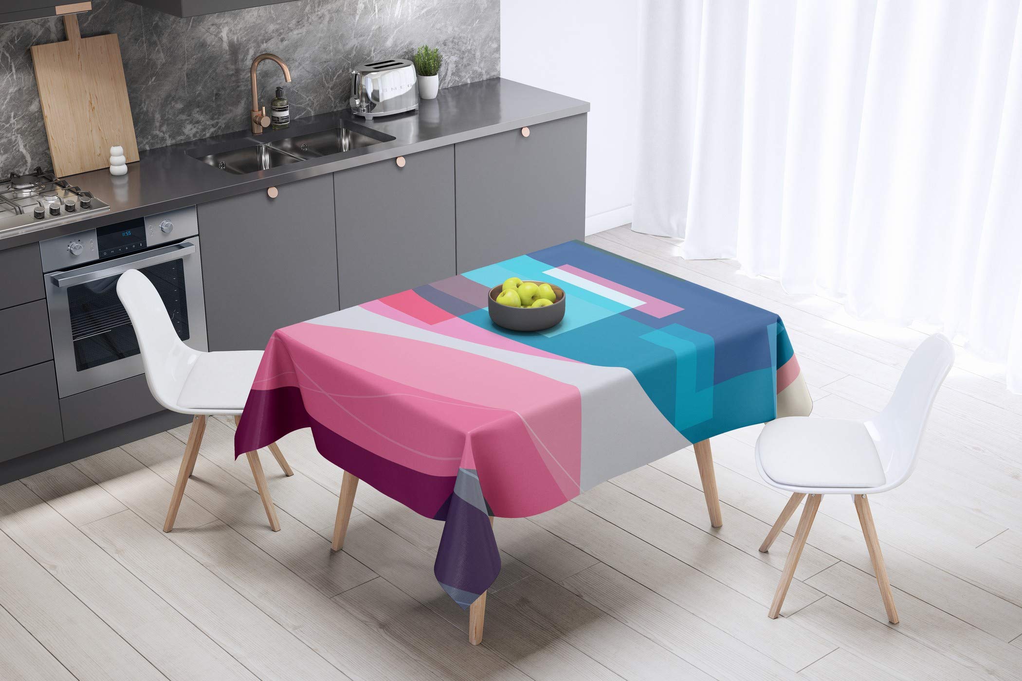 Bonamaison Kitchen Decoration, Tablecloth, 140cm x 140cm - Designed and Manufactured in Turkey