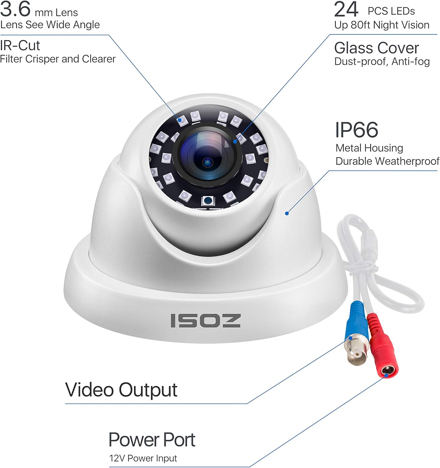 ZOSI 1080P Wired CCTV Camera Systems, 5MP Lite 8CH DVR System and 500GB SSD, 2X 2MP Dome Home Security Cameras Outdoor Indoor - Image 3