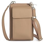 BULL GUARD Crossbody Leather Wallet Phone Purse, Anti Theft and RFID Blocking, Small Elegant Design for Travel