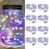 chzk 8 Pack Fairy Lights Battery Operated 7FT 20 LED Mini String Lights with 3 Lighting Modes Waterproof Twinkle Lights for E