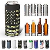 Frost Buddy Universal Can Cooler - Fits All - For Regular 12 & 16 oz or Slim-Size Bottles - Insulated Double-Walled Stainless Steel (Camoflag)