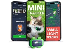 PETLOC8 Cat GPS Tracker – Smallest Waterproof Pet Tracking Device with App, Real-Time Location, Smart Alerts & Geo-Fence, Long-Life Battery, Collar-Compatible – iOS & Android (Subscription Required)