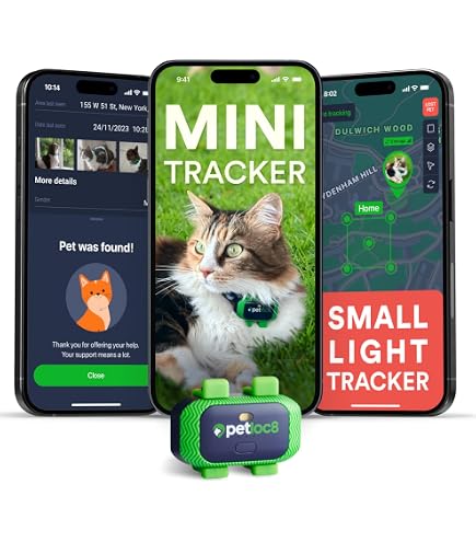 Collar GPS Para Gato Y Perro – Rastreador Bluetooth 5.2 Impermeable Con App IOS/Android (Batería 1 Año)