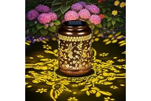 GENIBABY Solar Lanterns Outdoor Waterproof, Hummingbird Garden Decor for Yard Porch Lawn Patio Pathway, Hanging Solar Lights Birthday Gifts for Women Mom Grandma Sister Friend