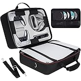 OUUTMEE Hard Shell Carrying Case Compatible with PS5, Travel Bag Holds PlayStation 5 Disk Digital Edition, Games and Gaming Accessories