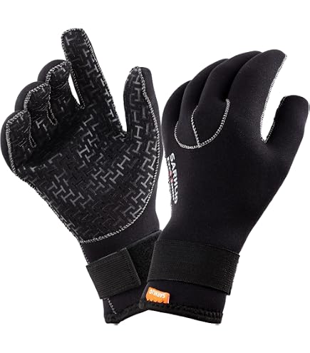 Gants De Plongée En Néoprène 5 Mm - Pour Pêche, Activités Aquatiques - Poignée Antidérapante, Poignets Réglables - 10