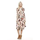 Reborn J Modest Shop LA MSLA1459 Long Sleeve Floral Midi Dress with Pockets