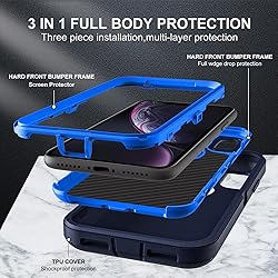 YKHJKLEC for iPhone XR Case, Military Grade 3 in 1