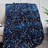 DUISE Galaxy Blanket Gifts for Adults Kids, Christmas Birthday Galaxy Throw Blanket Super Soft Lightweight Flannel Fleece Blankets for Bed Couch Sofa