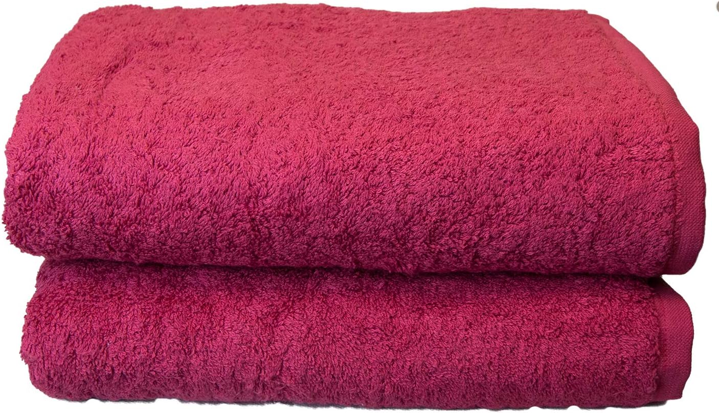 10 BURGUNDY BATH TOWELS SET, 70X140 LARGE SIZE 100% NATURAL COTTON 500 GSM THICK ABSORBENT TOWEL, HOTEL QUALITY RINGSPUN, WHOLESALE BATHROOM TOWELS