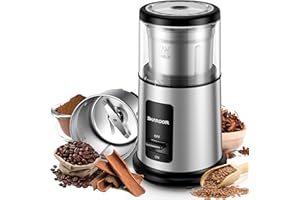 SHARDOR One Touch Coffee Grinder Electric, Spice, Herb, For Coffee Bean Spices and Seeds with 1 Removable Stainless Steel Bow