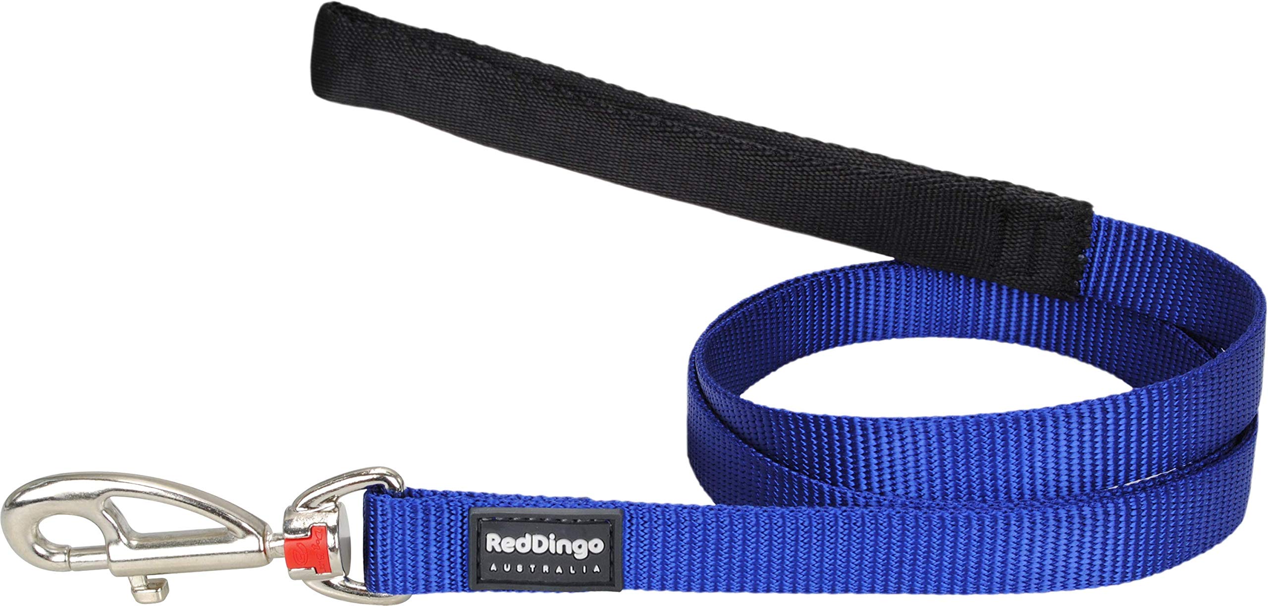 Red Dingo Dog Lead 1.2m Plain, Classic Dark Blue, Size Large (25mm x 1.2m)